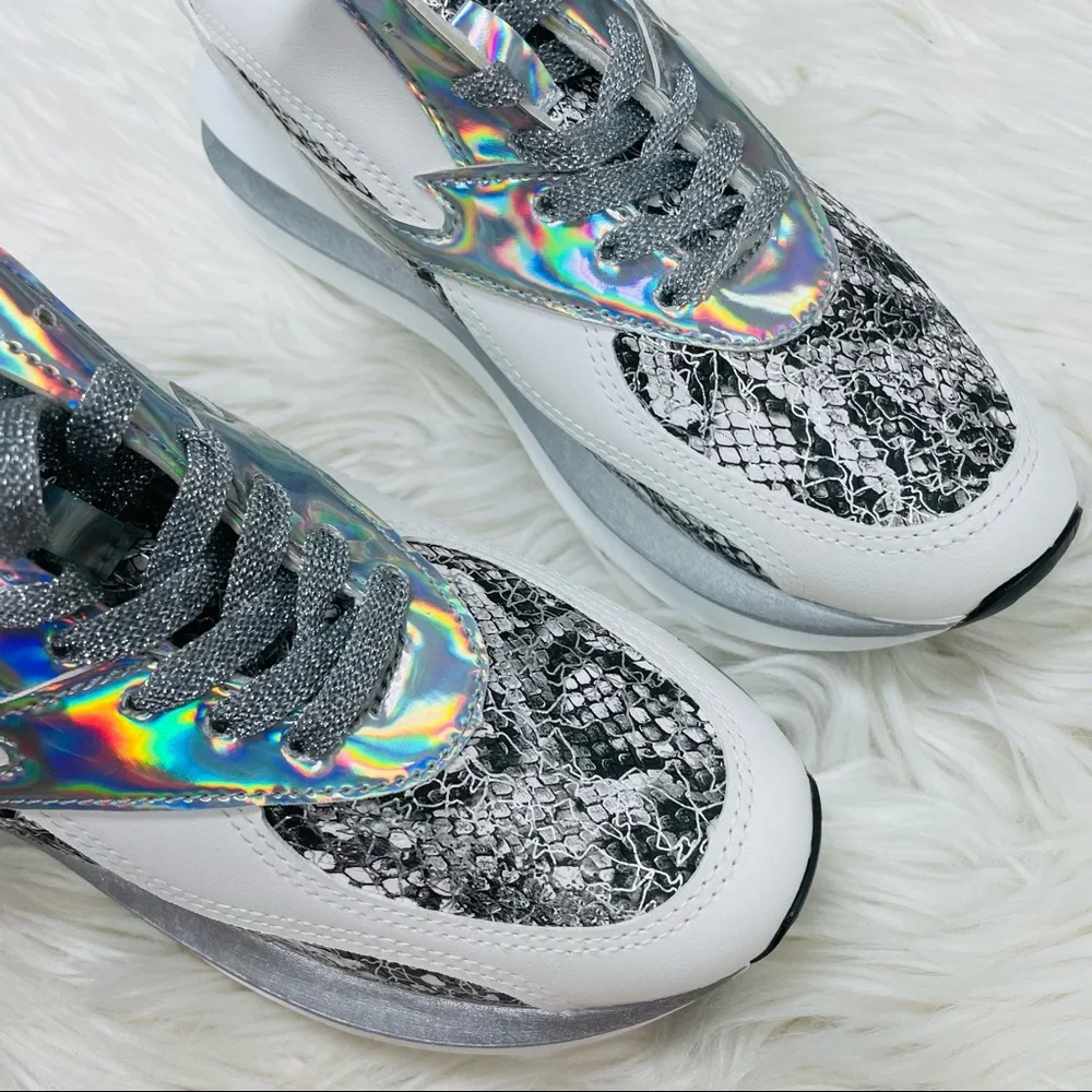 Silver snake platform sneaker - Picture 9 of 9